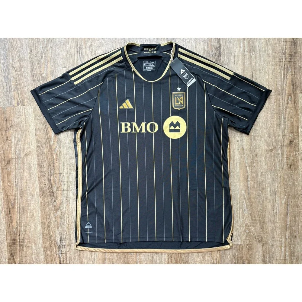 Adidas 2024/2025 LAFC Authentic Home Jersey Black Gold Men’s Sz XXL HZ6219